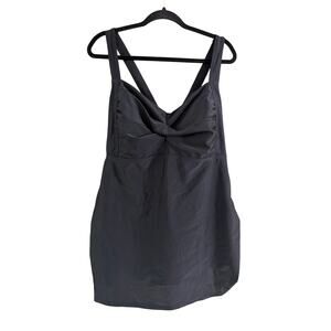 Motherhood Maternity Women's Plus Size Black Tankini Swim Top Size 3X New